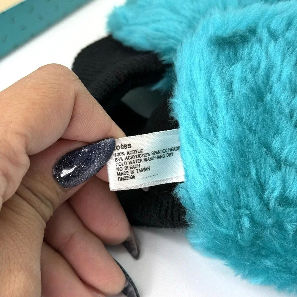 VTG 1991 Totes Mini Muffs Teal Faux Fur Earmuffs Thinsulate‎ Insulated Winter OS